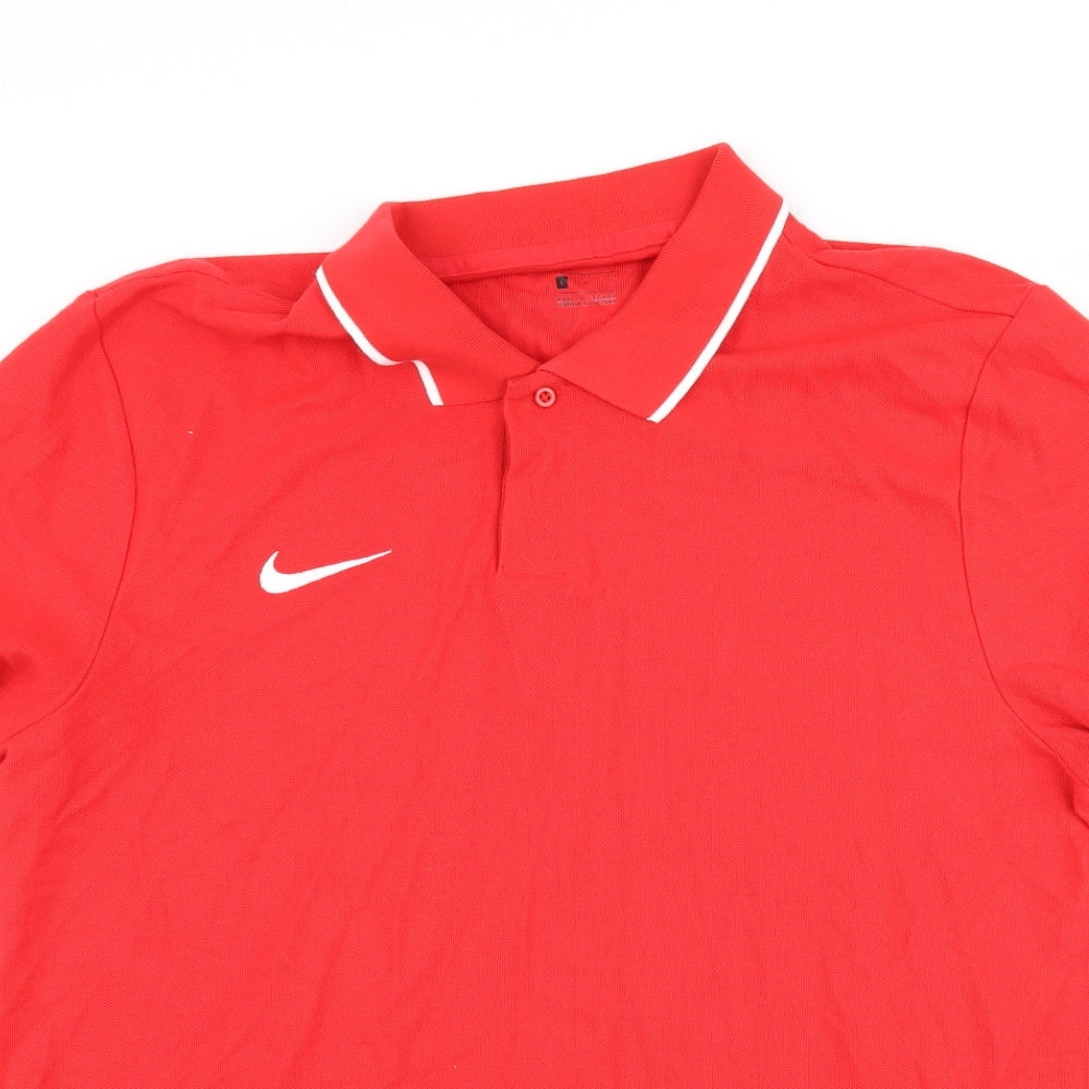 Nike Mens Red    Polo Size L