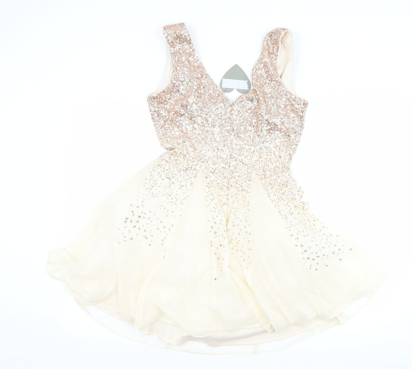 Goddiva Womens Beige   Ball Gown  Size 8