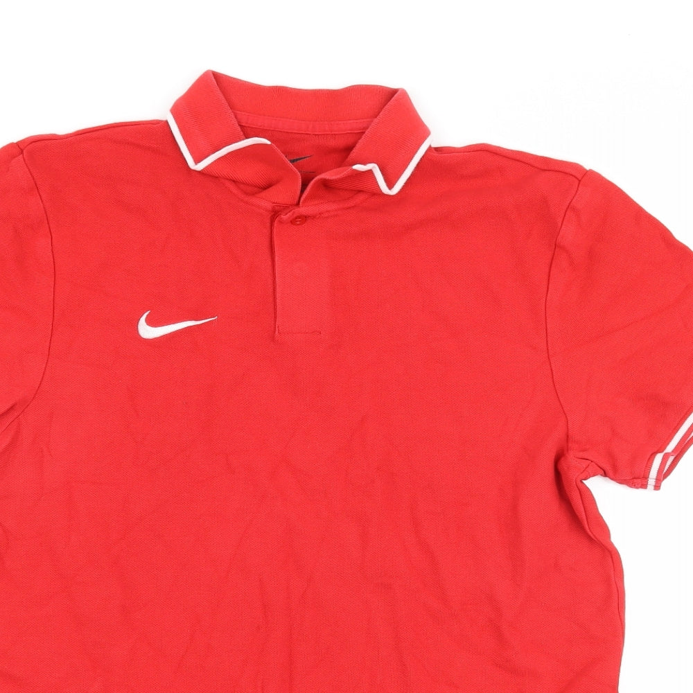 Nike Mens Red    Polo Size M