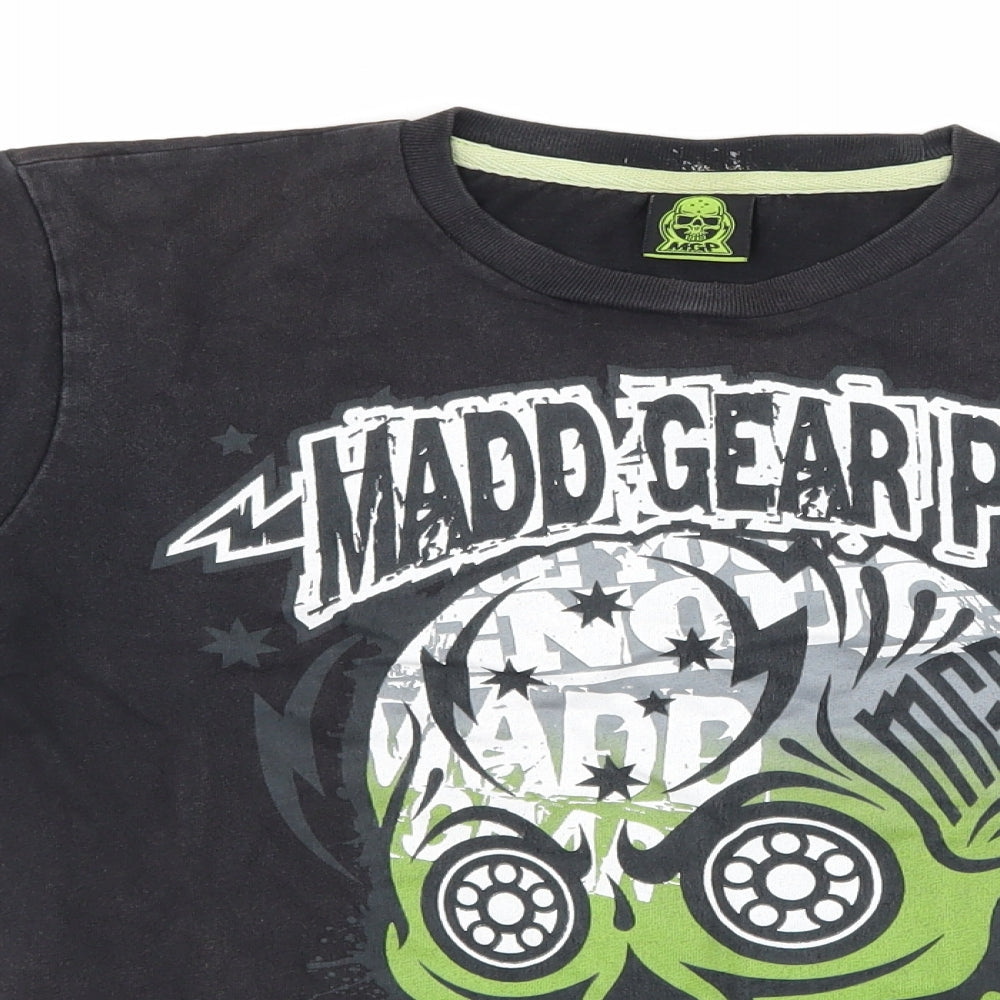 MGP Boys Black   Basic T-Shirt Size 12-13 Years  - madd gear pro