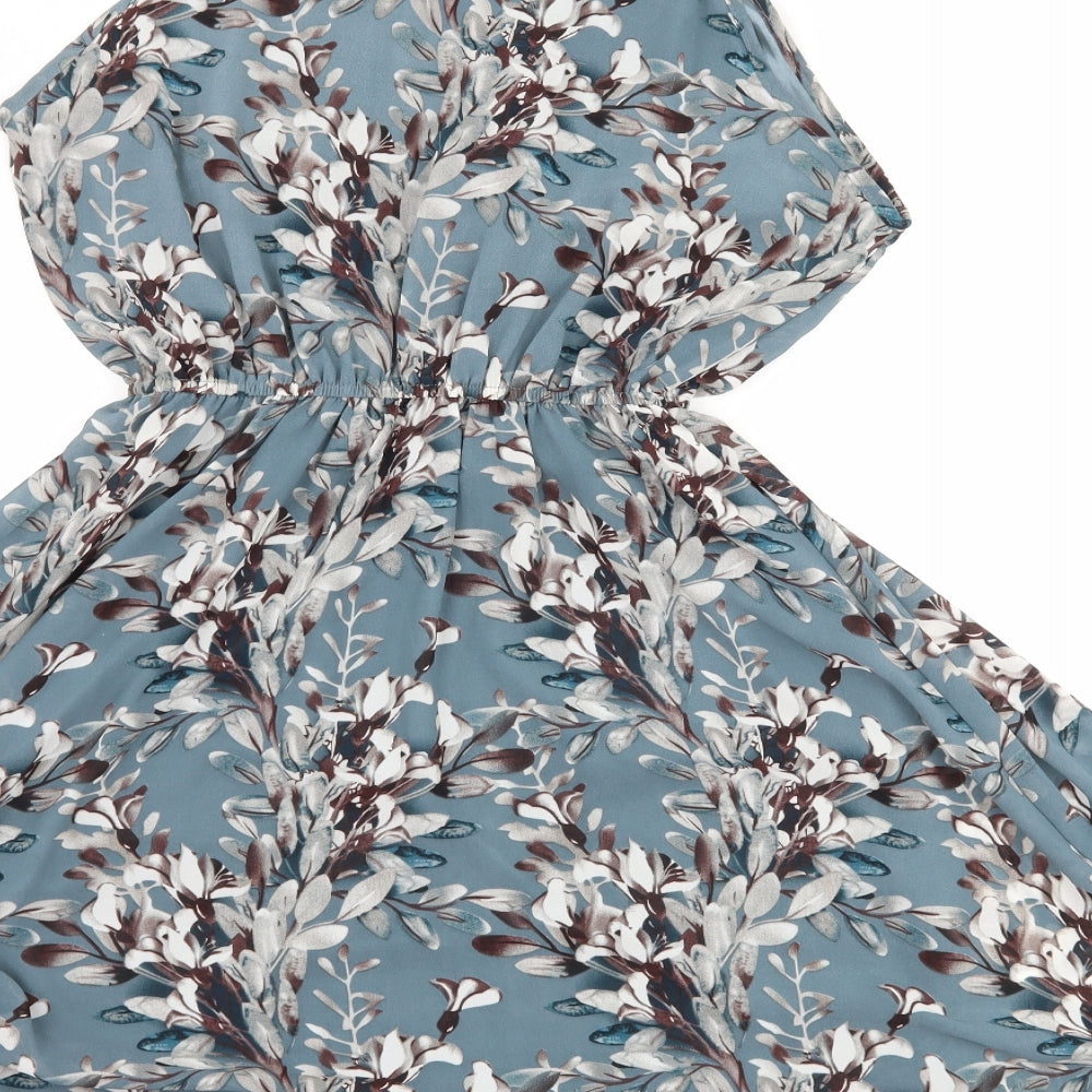 tenki Womens Blue Floral  A-Line  Size 14