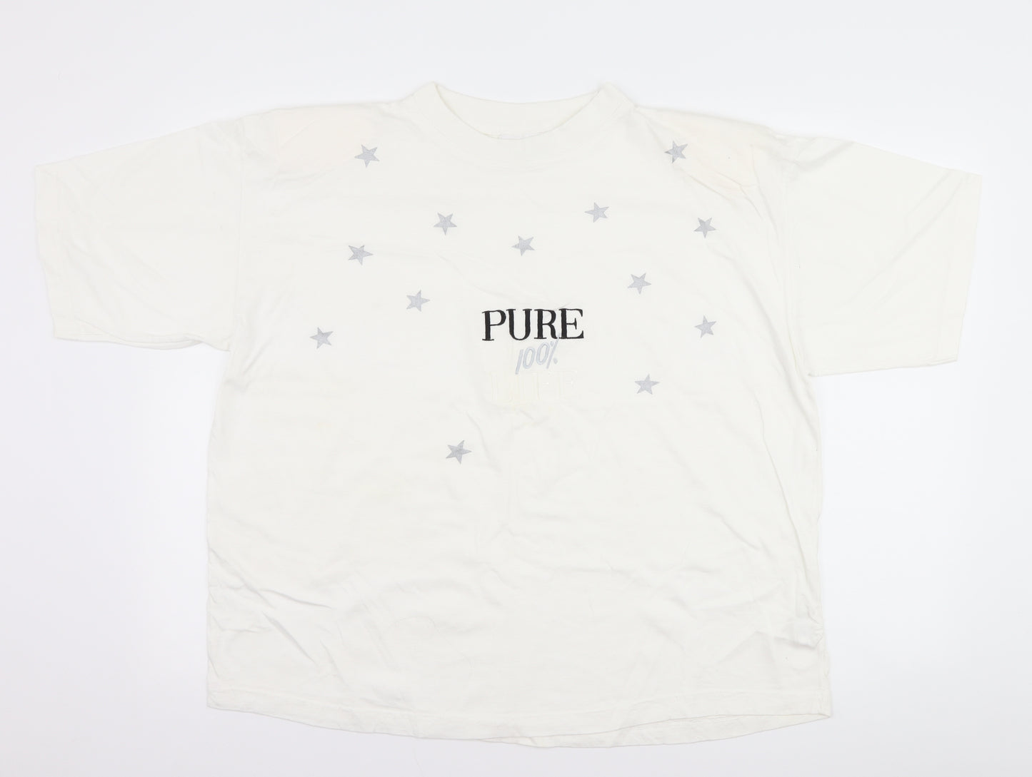 bavardage Womens White   Basic T-Shirt One Size  - pure 100% life