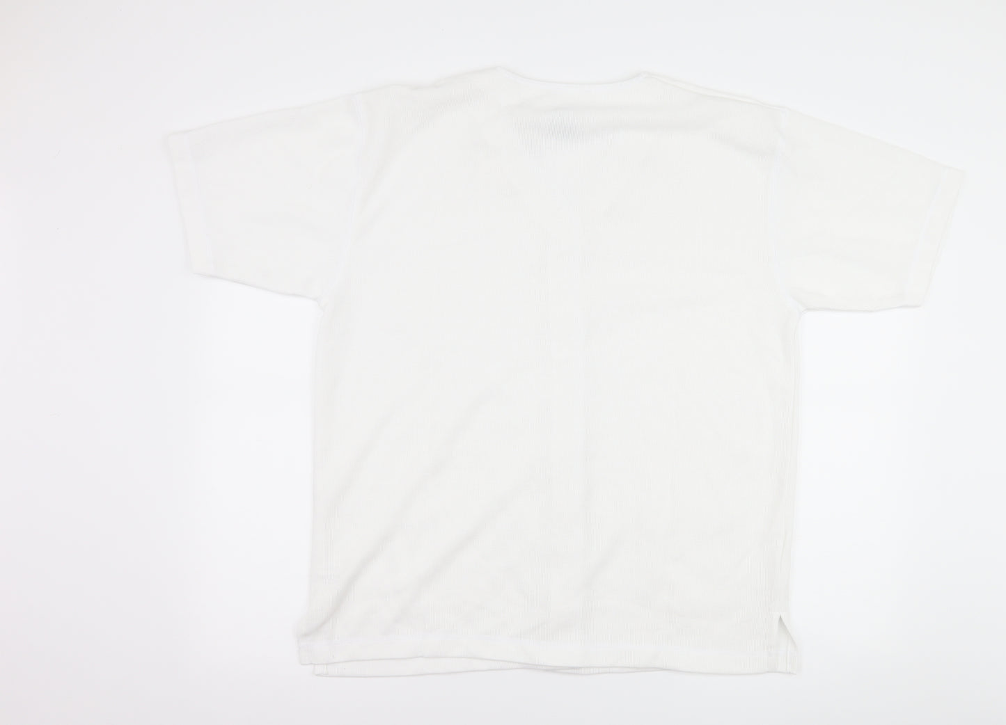 cozzi Womens White   Basic Button-Up Size M