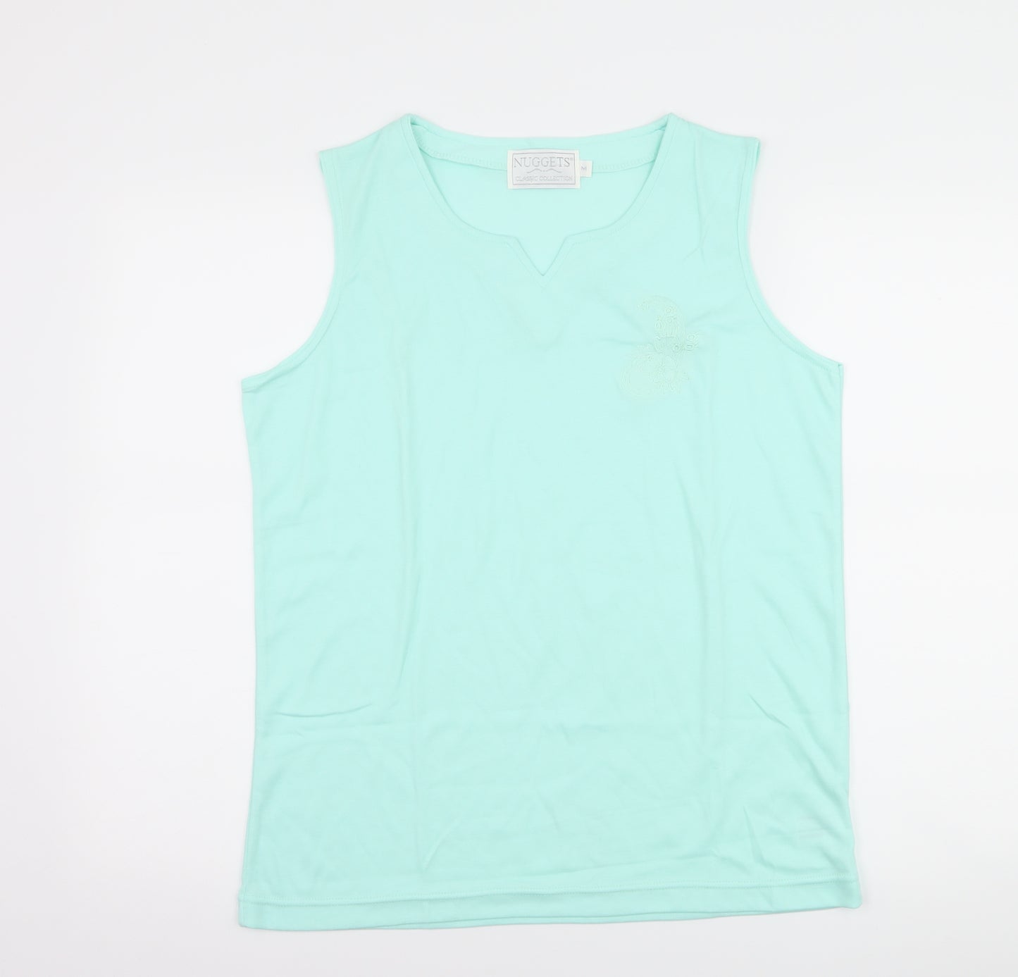 nuggets Womens Green Paisley  Basic Tank Size M