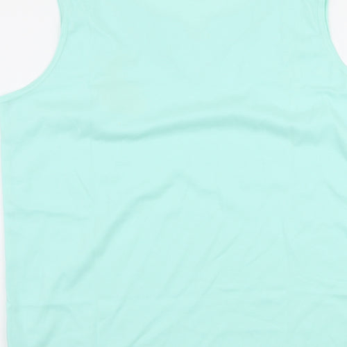 nuggets Womens Green Paisley  Basic Tank Size M