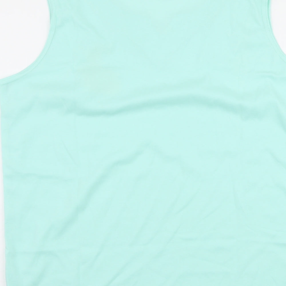 nuggets Womens Green Paisley  Basic Tank Size M