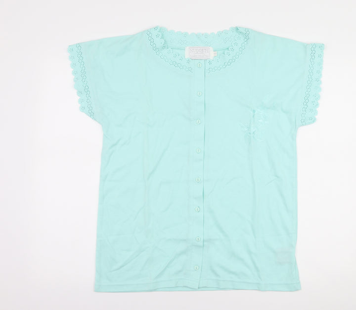 nuggets Womens Blue   Basic Button-Up One Size
