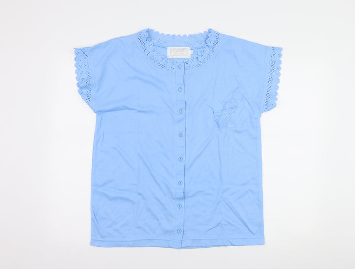 nuggets Womens Blue Basic Button-Up One Size