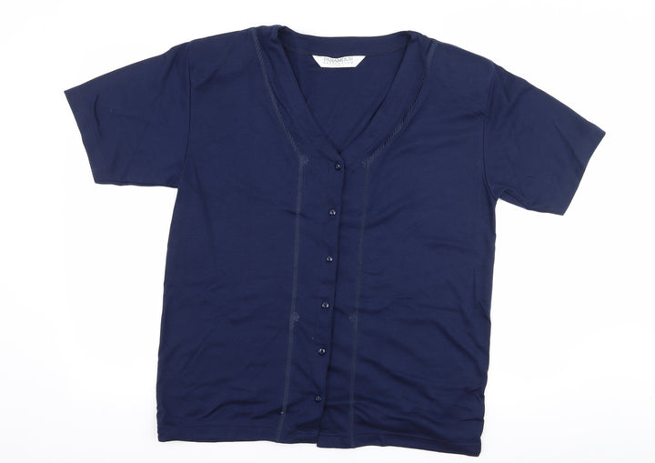 paramour Womens Blue   Basic Button-Up Size S