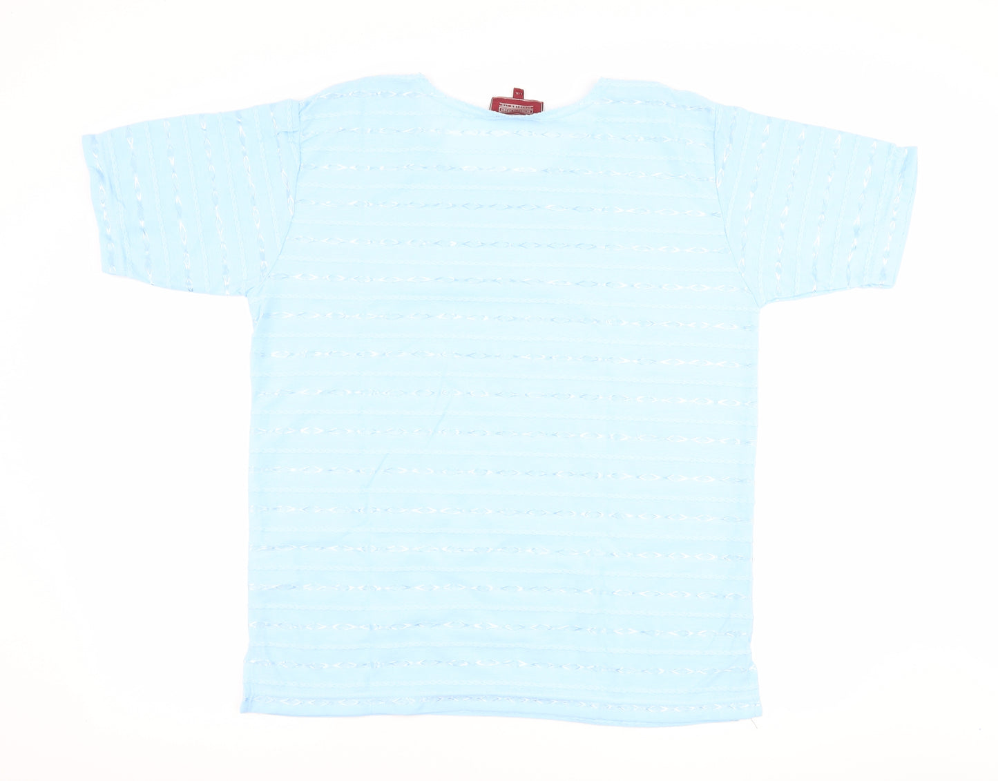 Icecube Womens Blue Striped  Basic T-Shirt Size L