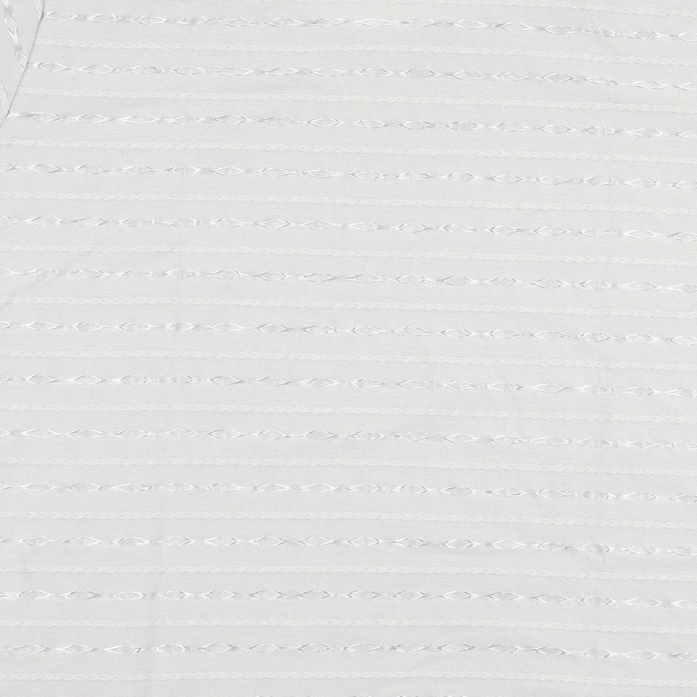 Icecube Womens Grey Striped  Basic T-Shirt Size L