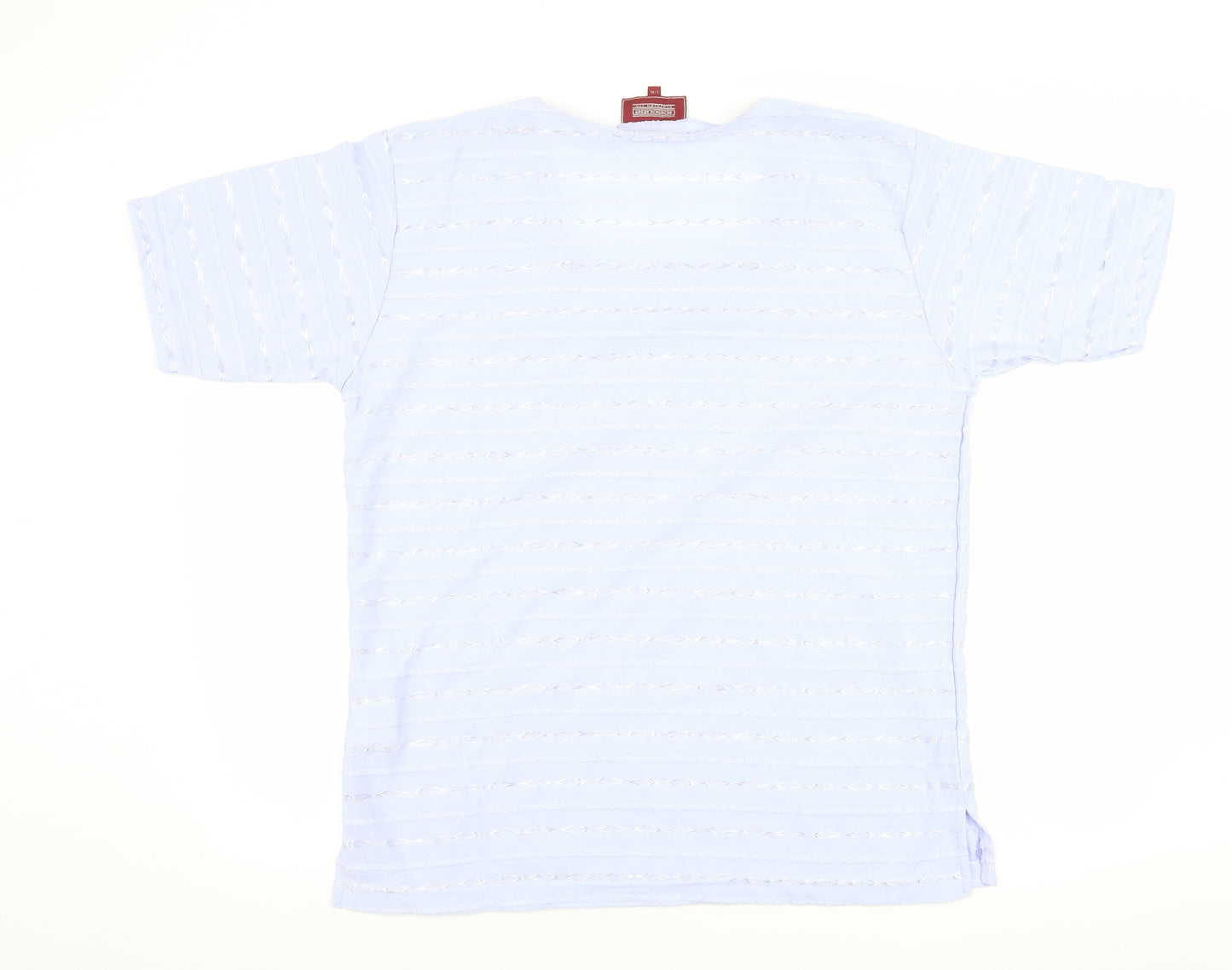 Icecube Womens Purple Striped  Basic T-Shirt Size L