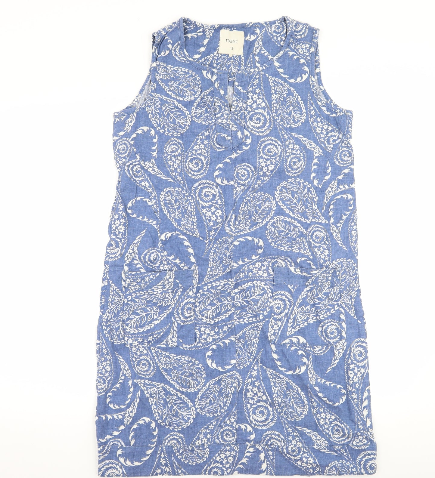NEXT Womens Blue Paisley  Shift  Size 12