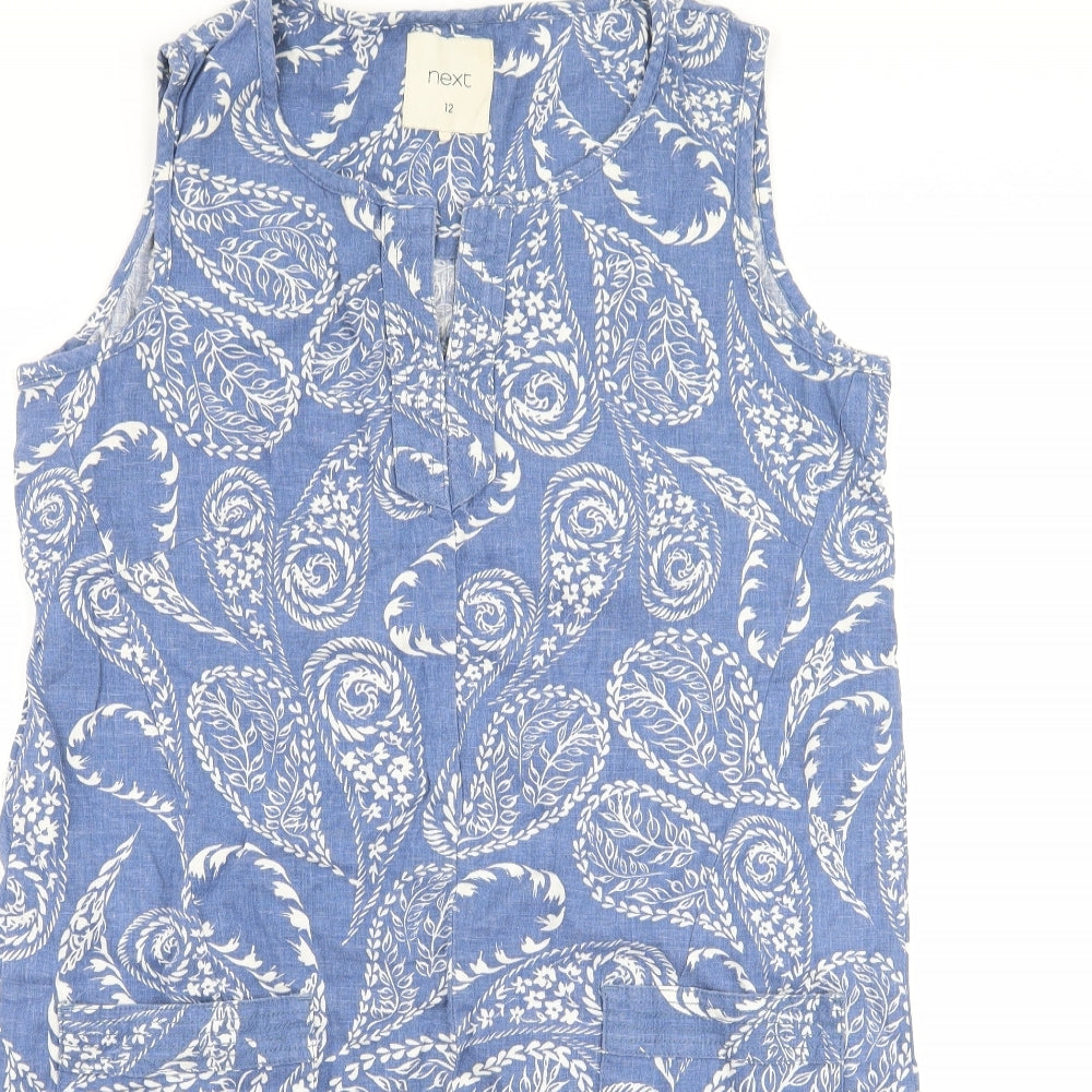 NEXT Womens Blue Paisley  Shift  Size 12
