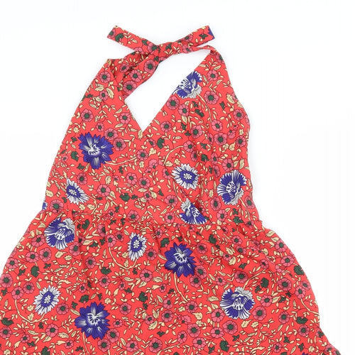 Preworn Womens Red Floral  Shift  Size XL