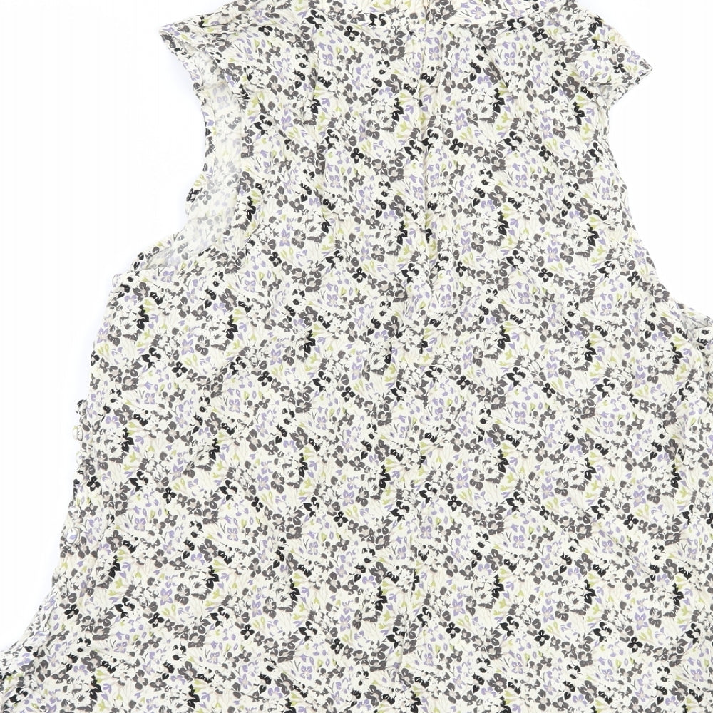 NEXT Womens Ivory Floral  Basic Blouse Size 16