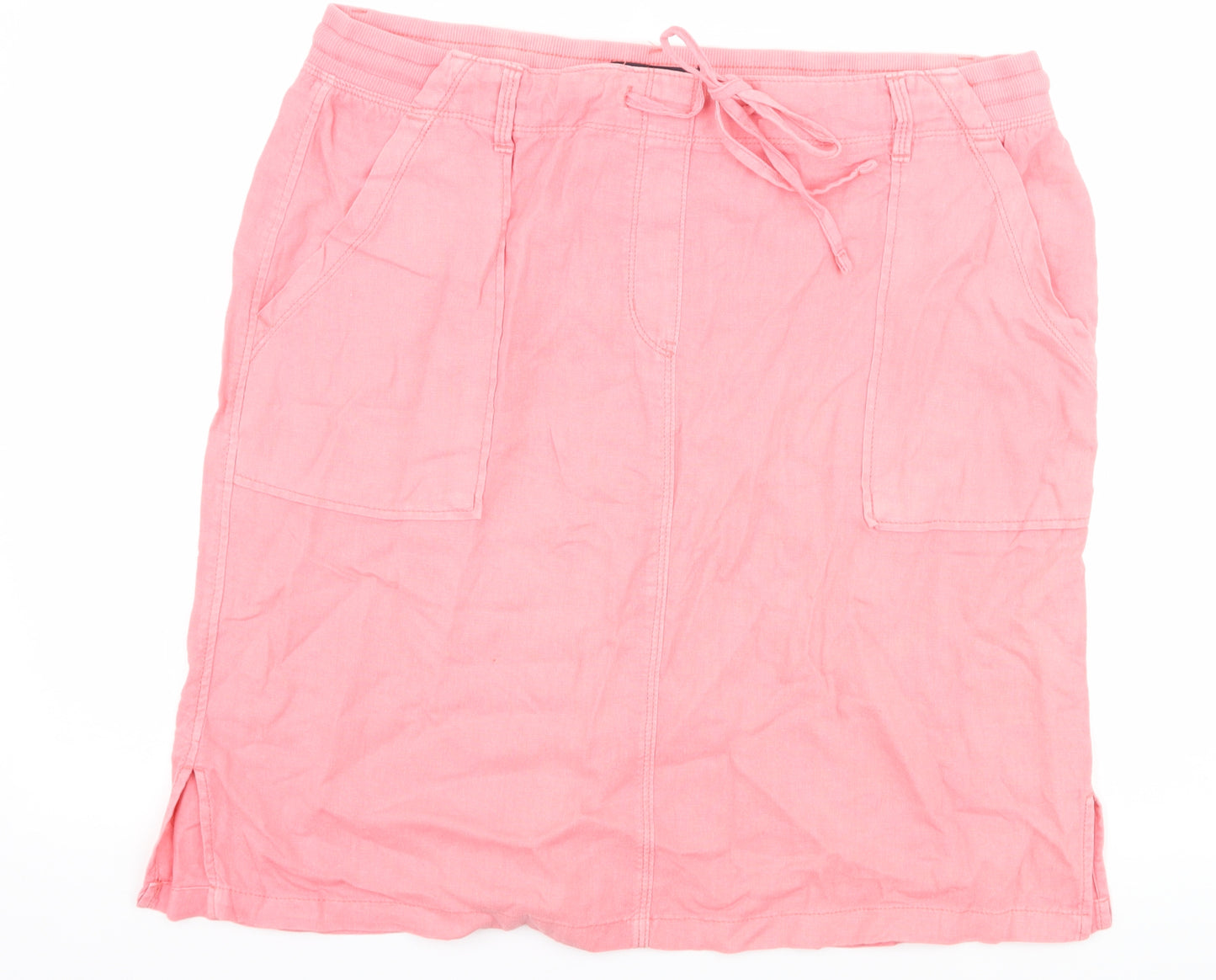 Marks and Spencer Womens Pink   Straight & Pencil Skirt Size 16