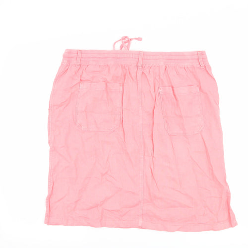 Marks and Spencer Womens Pink   Straight & Pencil Skirt Size 16