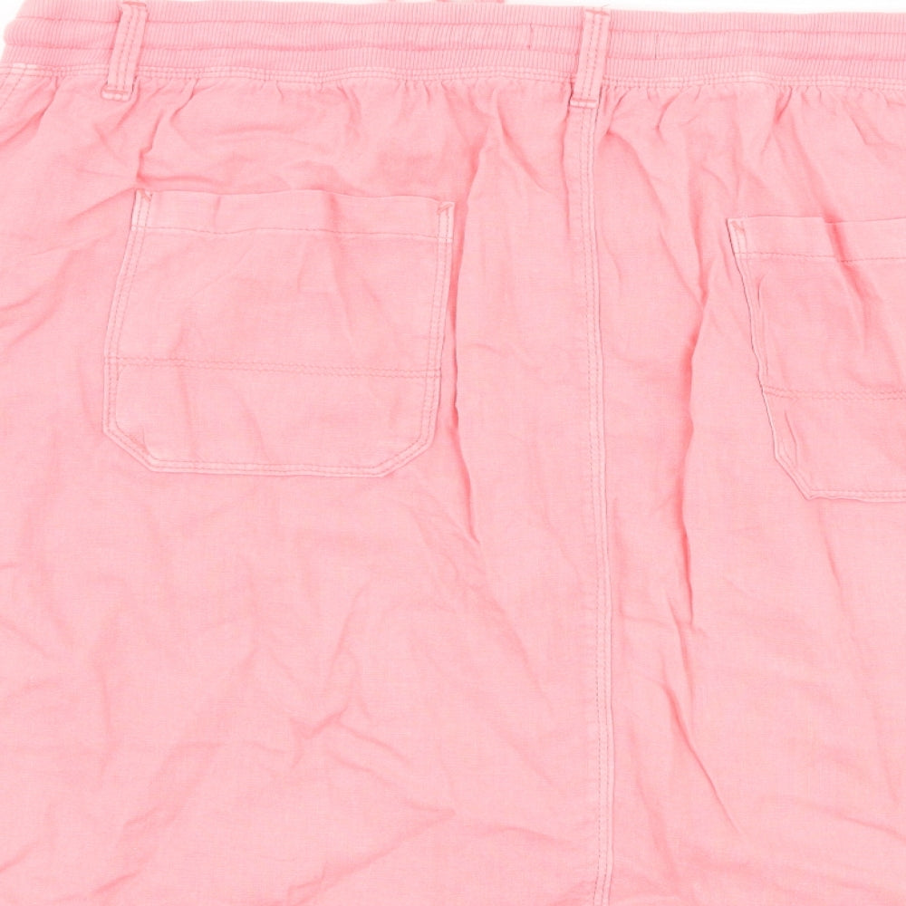 Marks and Spencer Womens Pink   Straight & Pencil Skirt Size 16