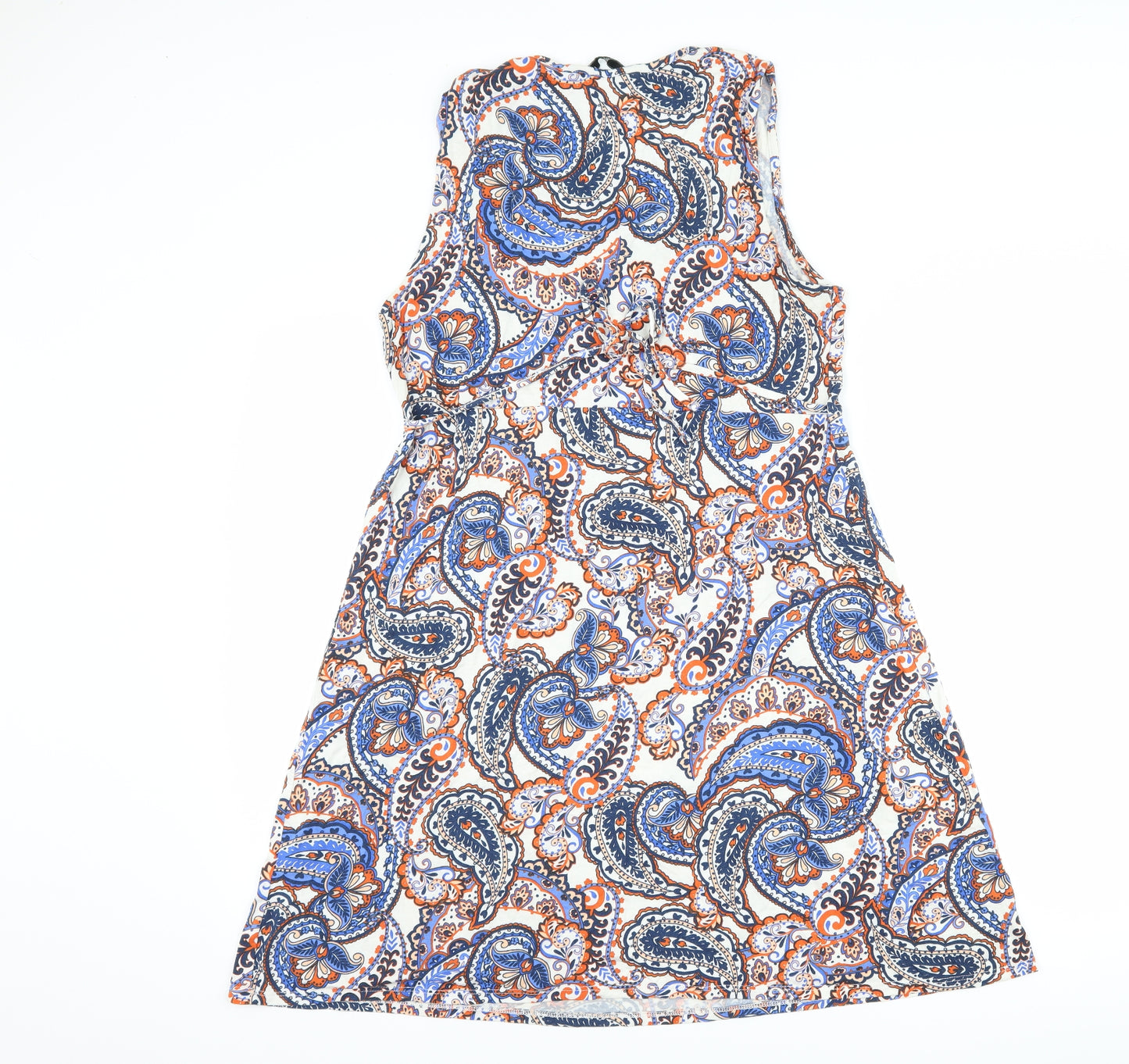 TU Womens White Paisley  A-Line  Size 14