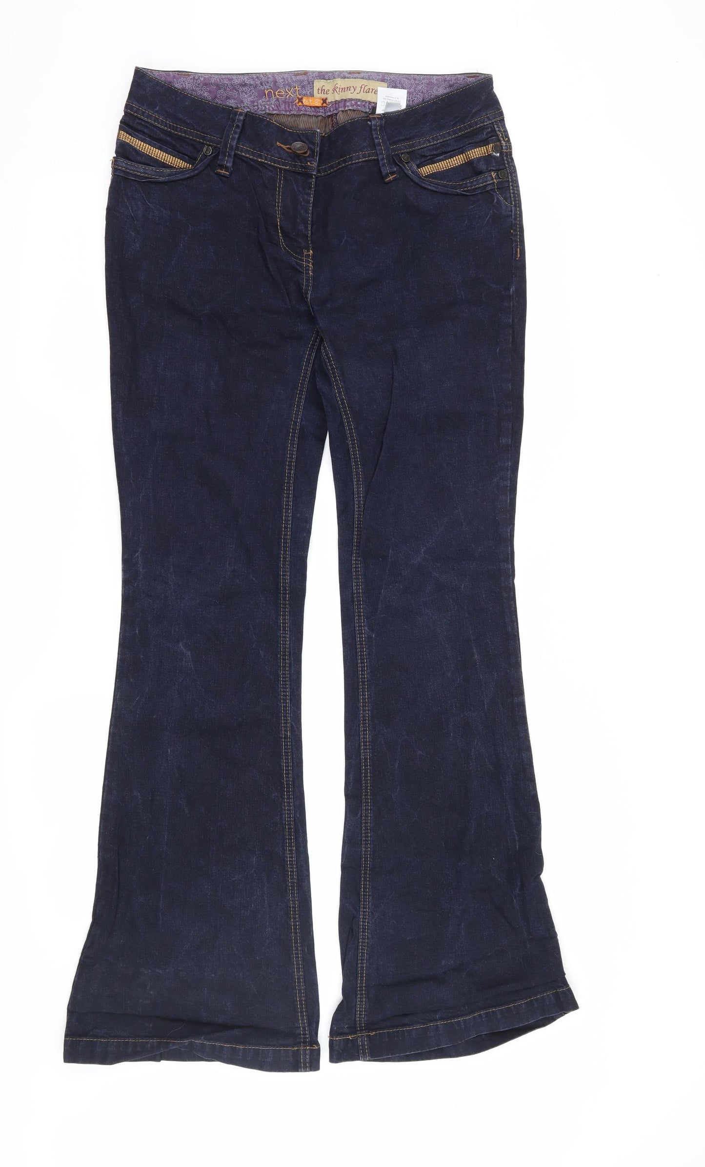 NEXT Womens Blue  Denim Flared Jeans Size 12 L33 in