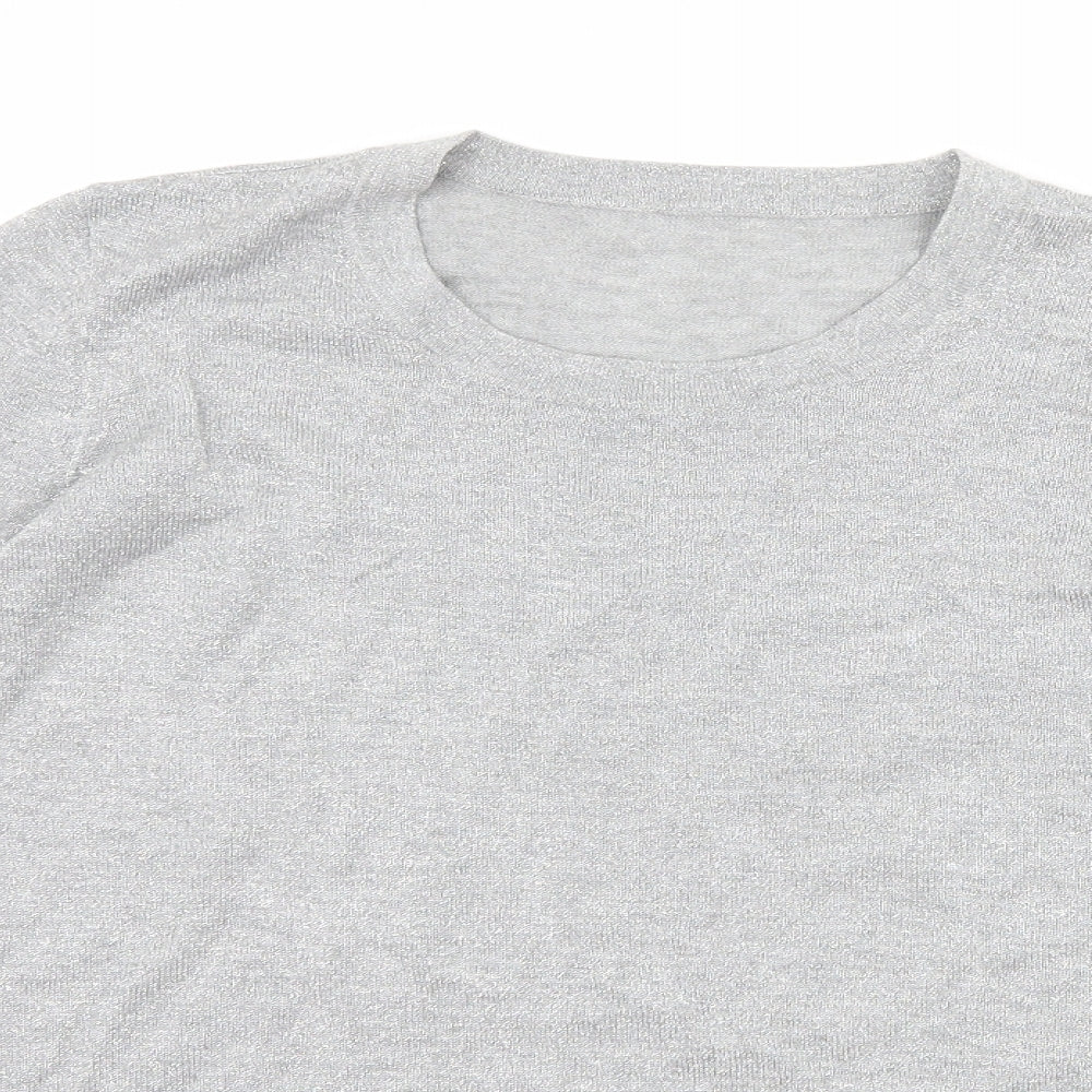 Preworn Womens Silver   Basic T-Shirt Size S