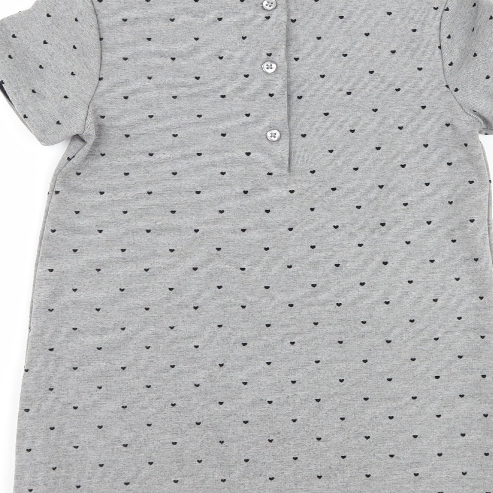 Young Dimension Girls Grey Polka Dot  Shift  Size 2-3 Years