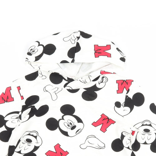 H&M Girls White   Pullover Hoodie Size 11-12 Years  - Disney Mickey Mouse