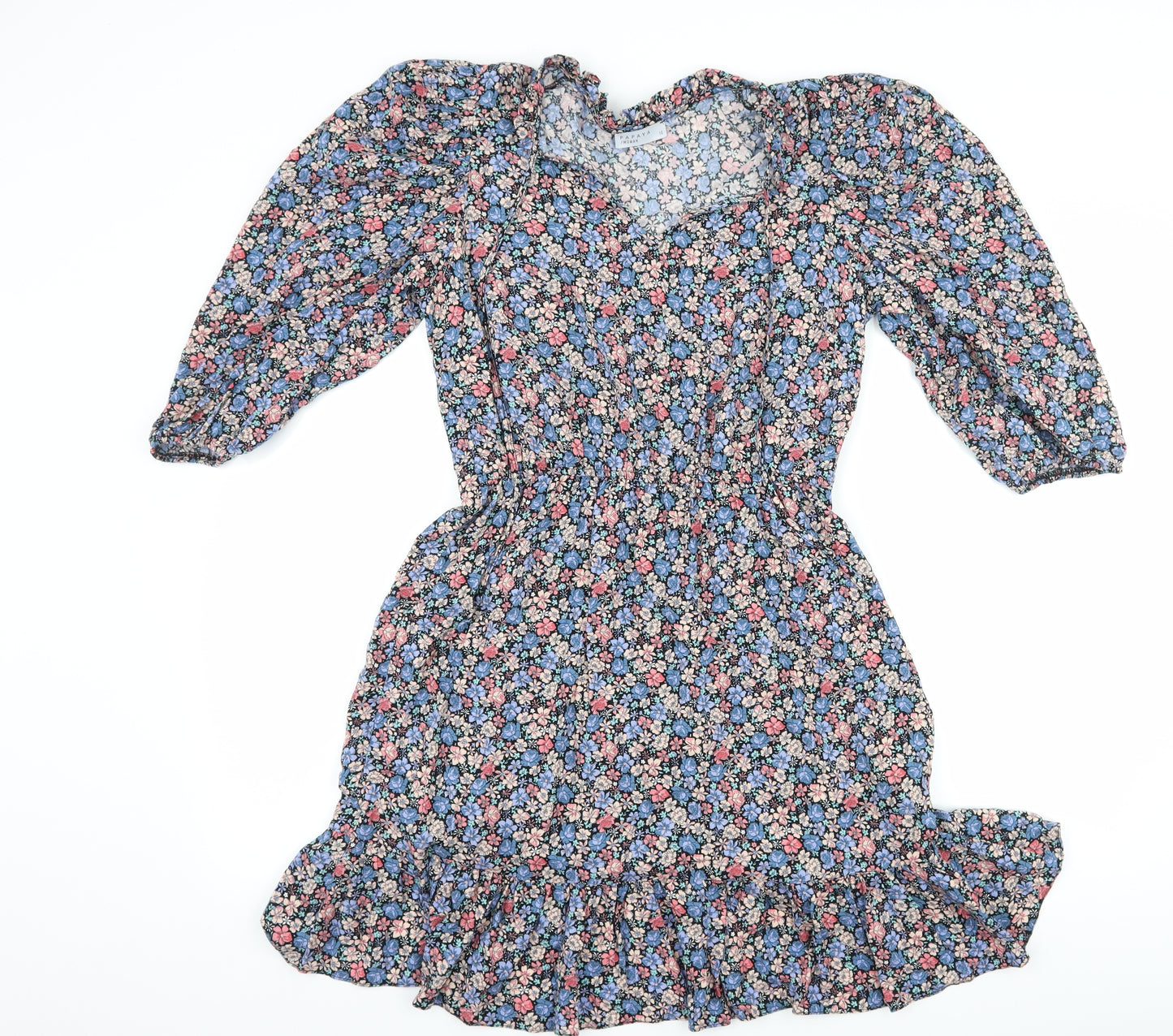 Papaya Womens Blue Floral  A-Line  Size 10