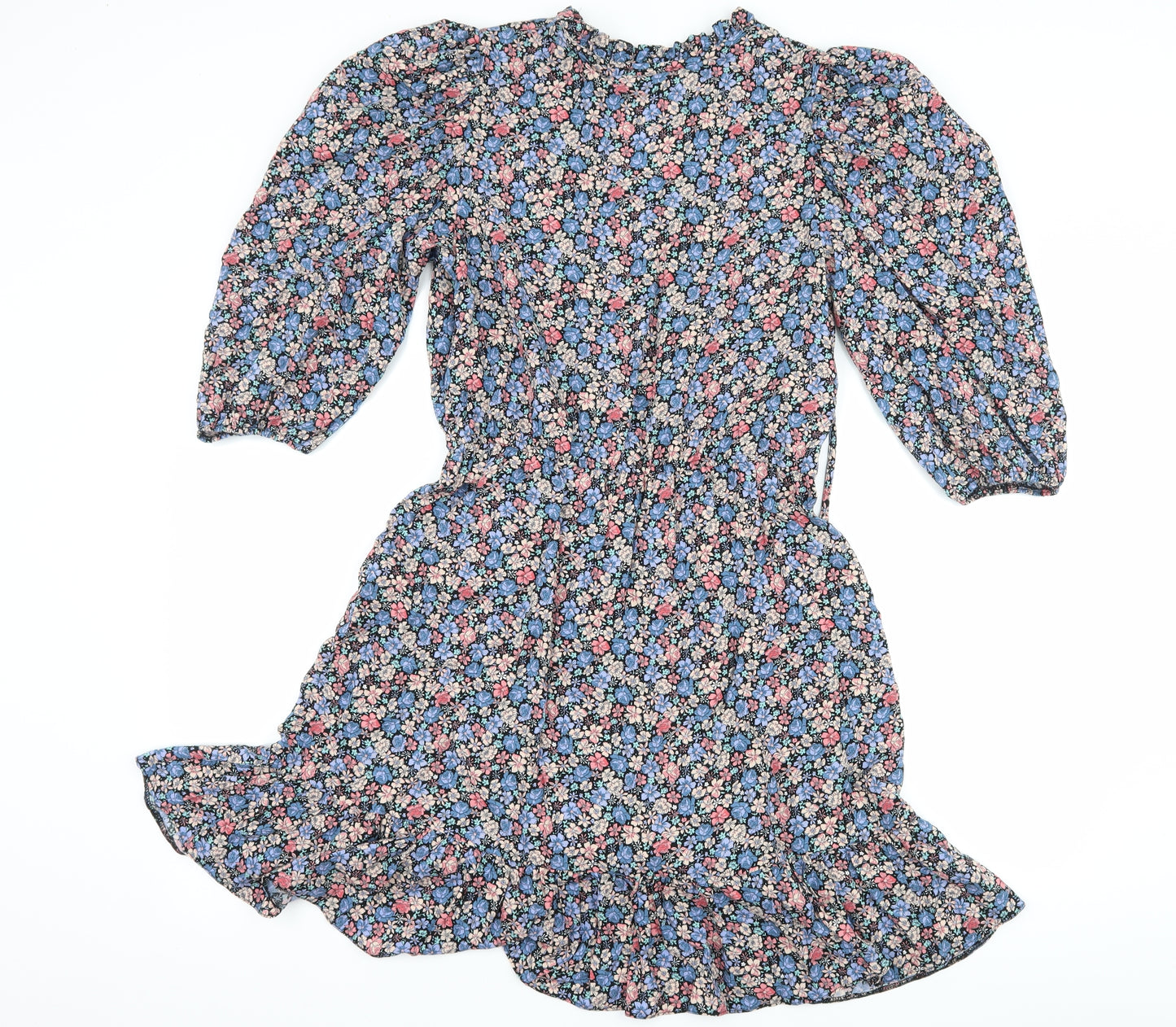 Papaya Womens Blue Floral  A-Line  Size 10