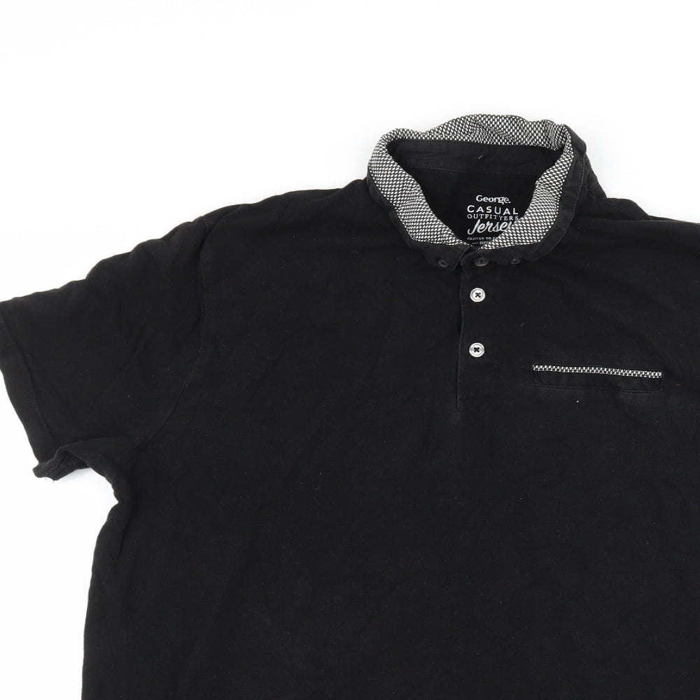 George Mens Black    Polo Size XL