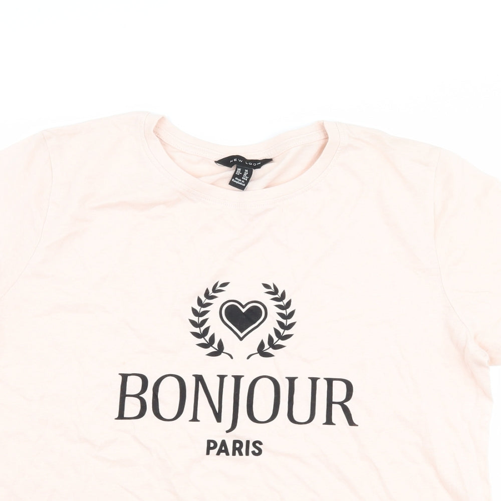 New Look Womens Pink   Basic T-Shirt Size 14  - Bonjour