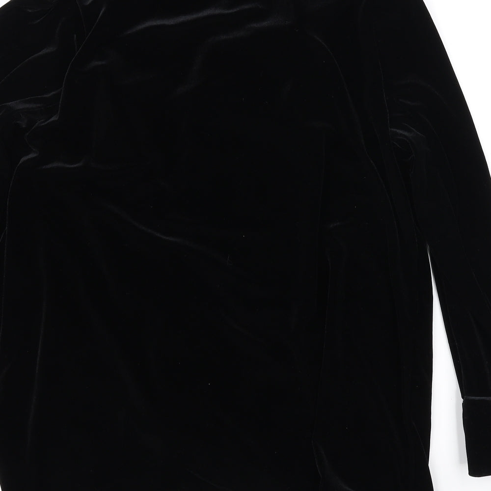 TU Womens Black   Overcoat Coat Size 14