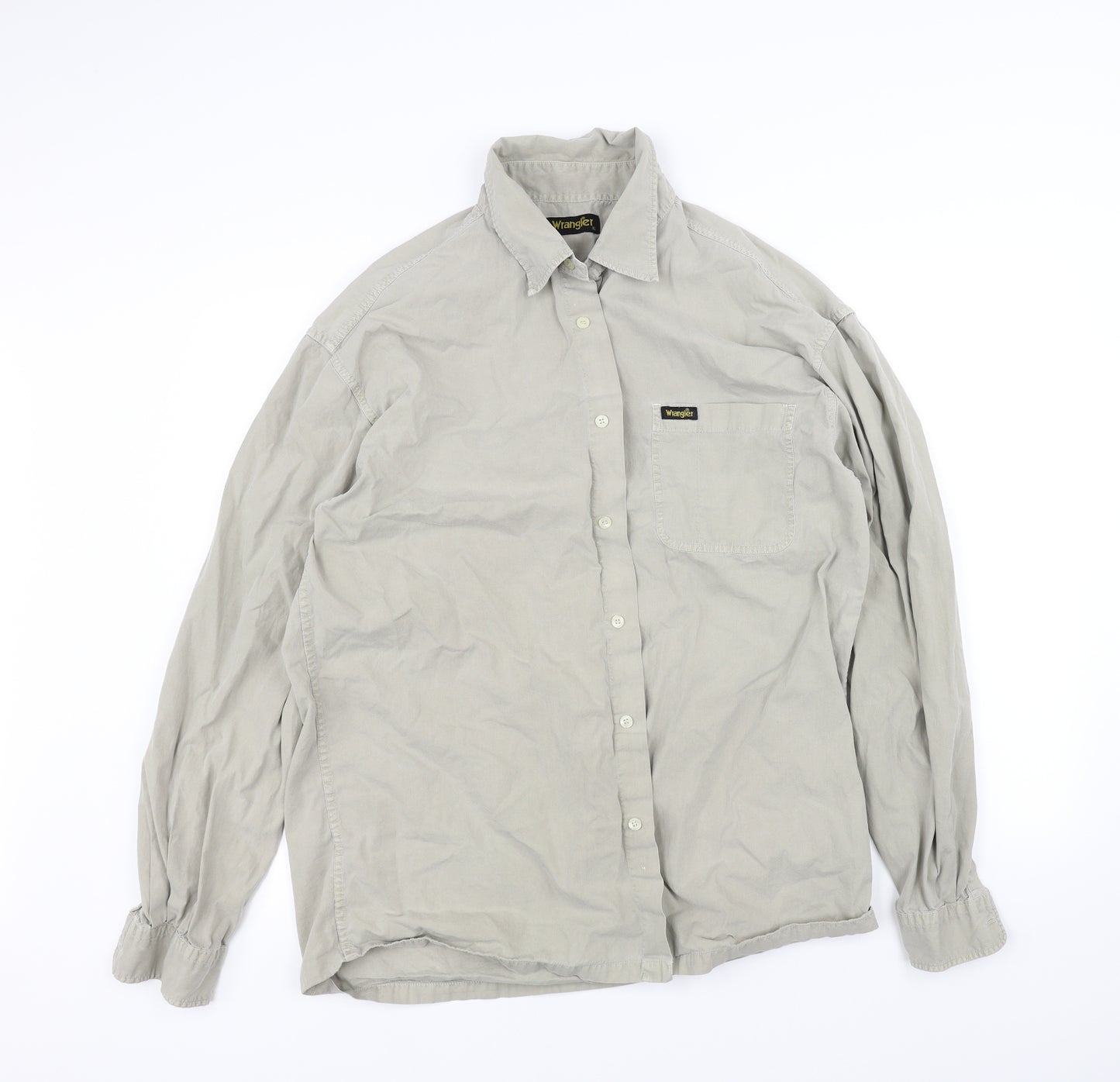 Wrangler Mens Grey    Dress Shirt Size XL