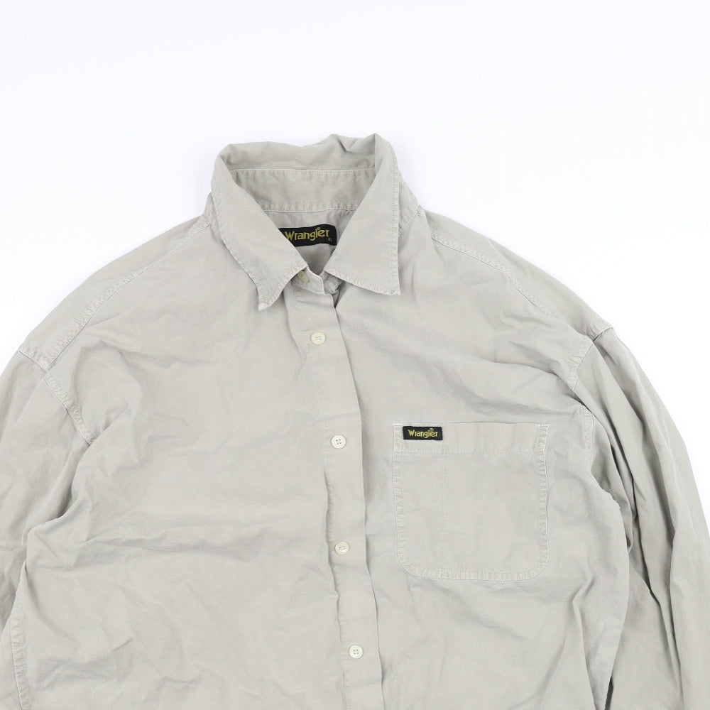 Wrangler Mens Grey    Dress Shirt Size XL