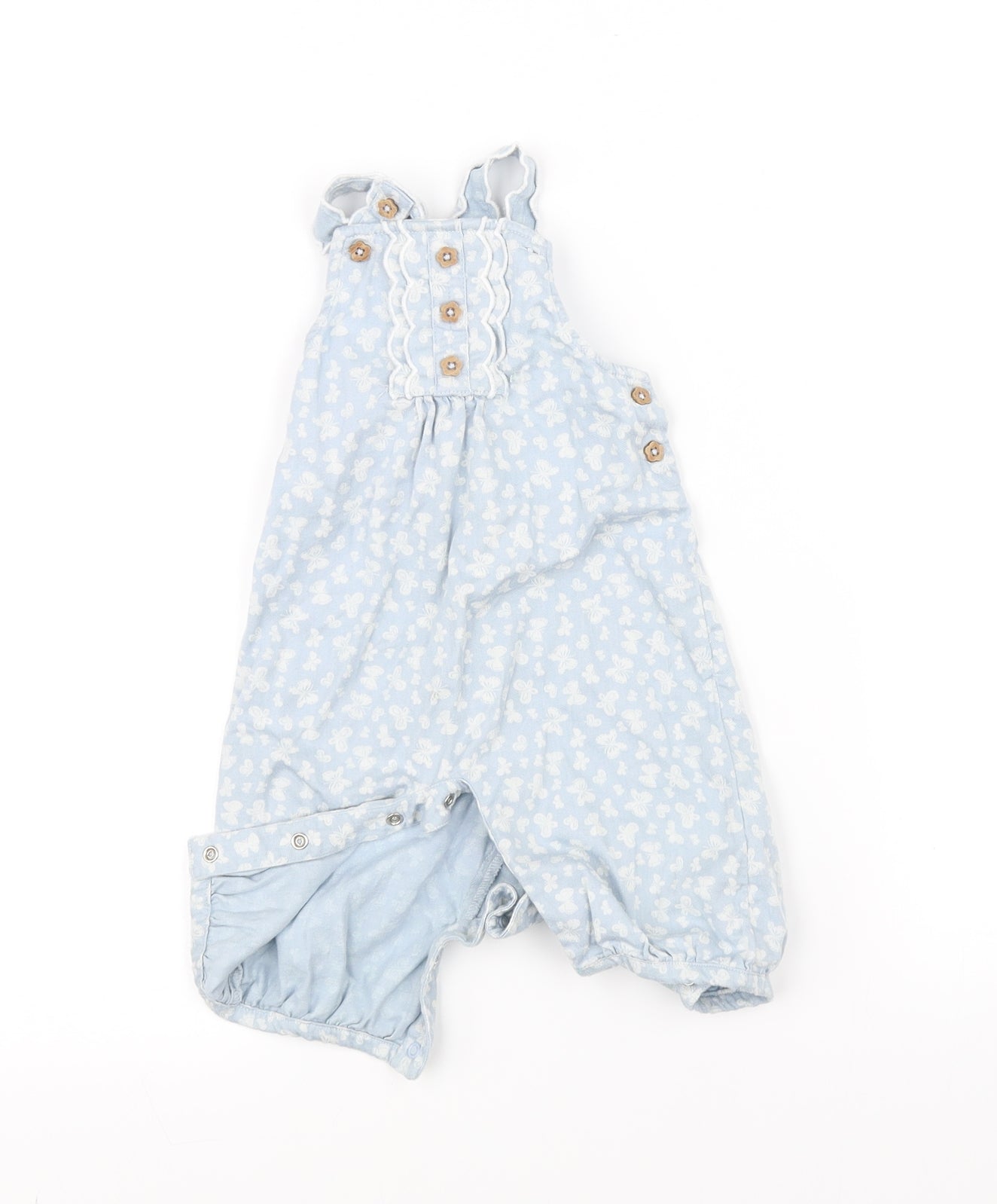 TU Baby Blue Floral  Bodysuit Outfit/Set Size 3-6 Months