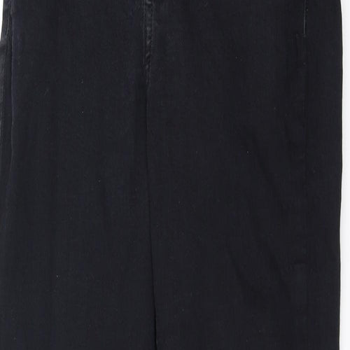 Topshop Womens Black   Straight Jeans Size 8 L28 in
