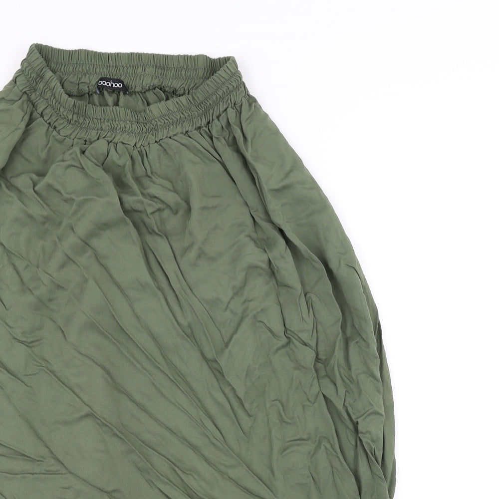 Boohoo Womens Green   A-Line Skirt Size 22