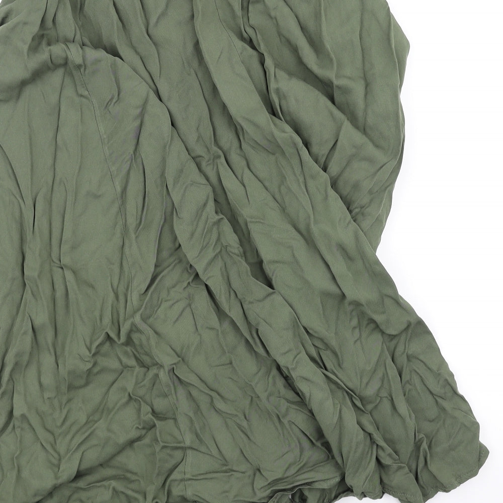 Boohoo Womens Green   A-Line Skirt Size 22