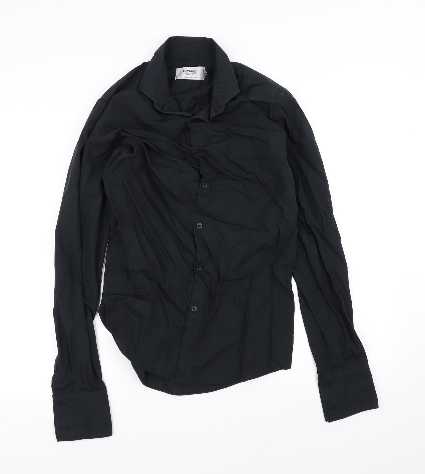 Topman Mens Black    Dress Shirt Size S