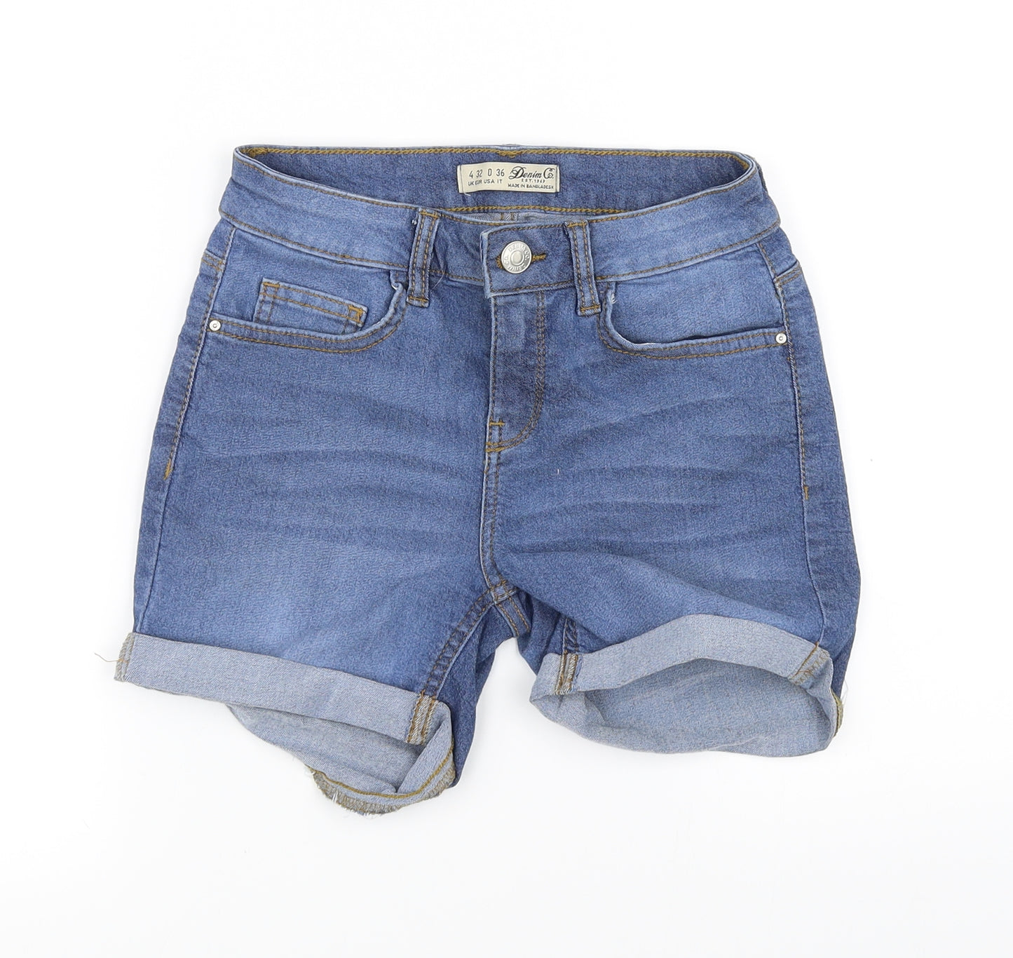 DENIMCO Womens Blue   Chino Shorts Size 4