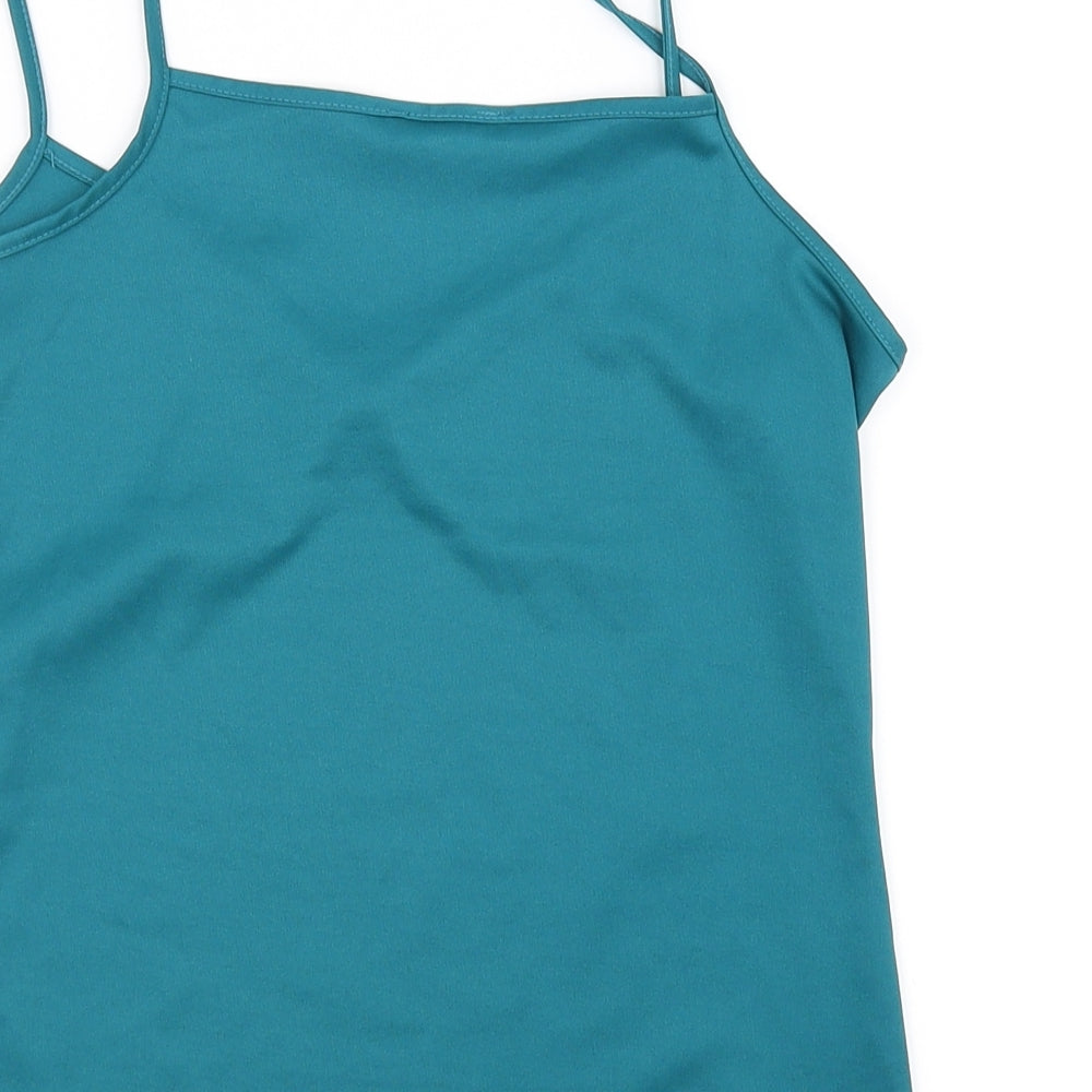 Preworn Womens Green   Basic T-Shirt Size 10