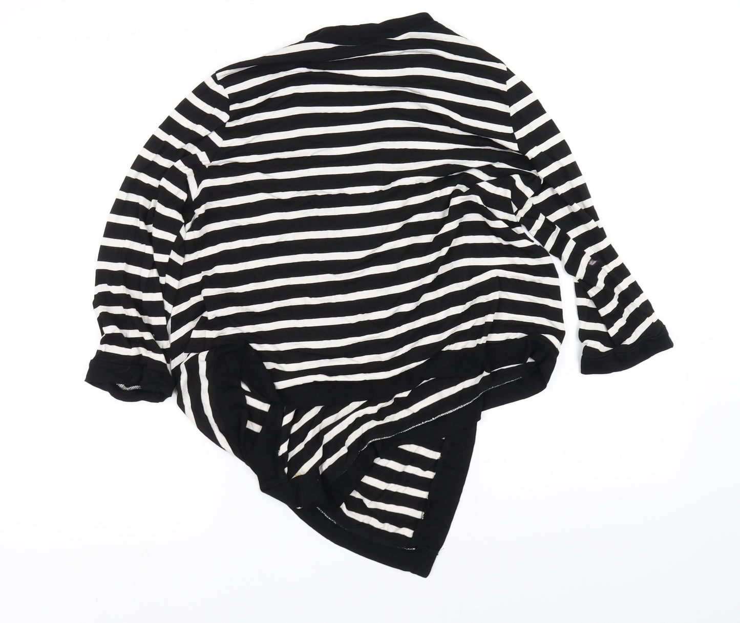 Wallis Womens Black Striped  Cardigan Jumper Size 14