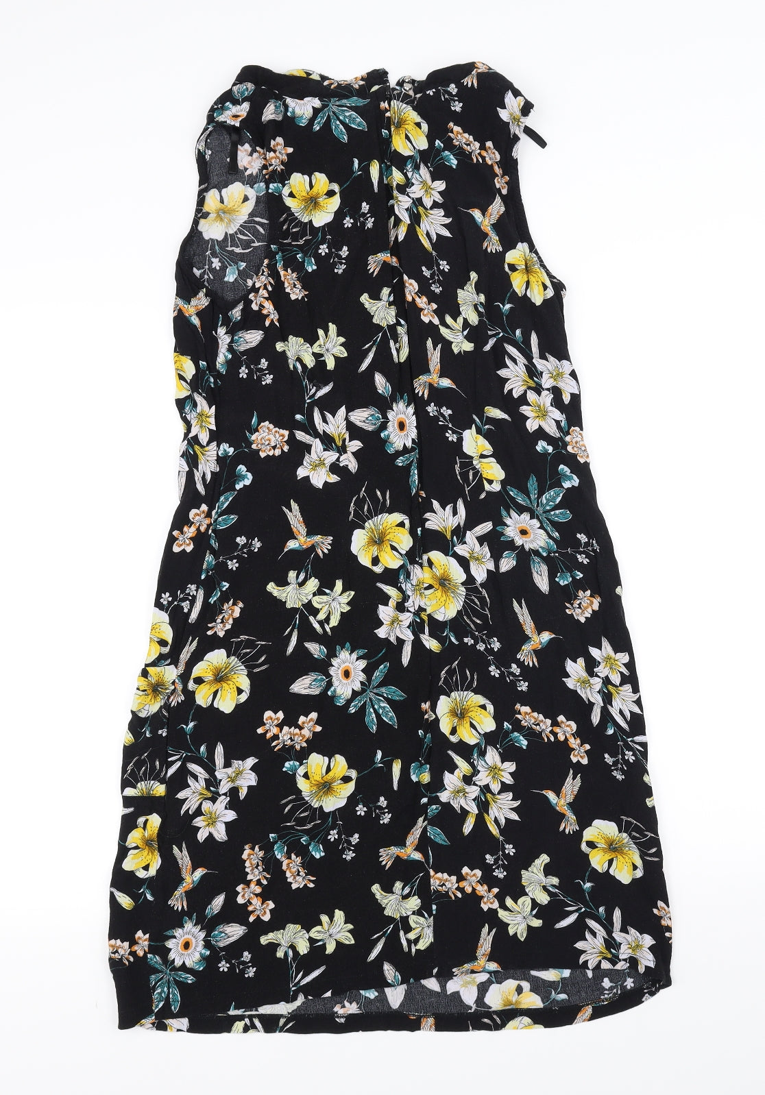Wallis Womens Black Floral  A-Line  Size 14