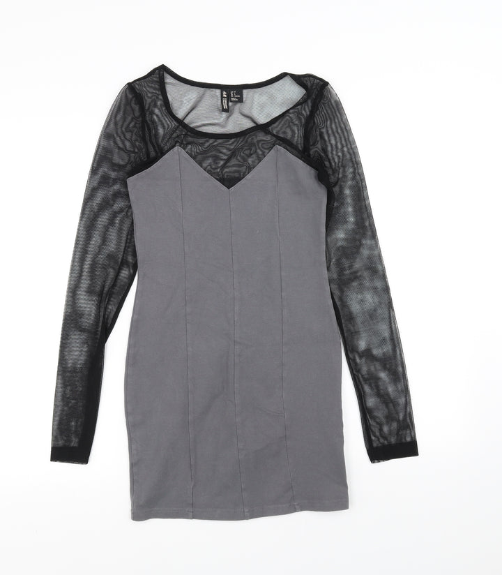 H&M Womens Grey   Pencil Dress  Size 6