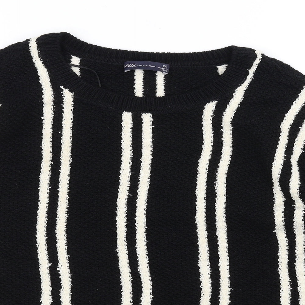 Marks and Spencer Womens Black   Pullover Jumper Size 20