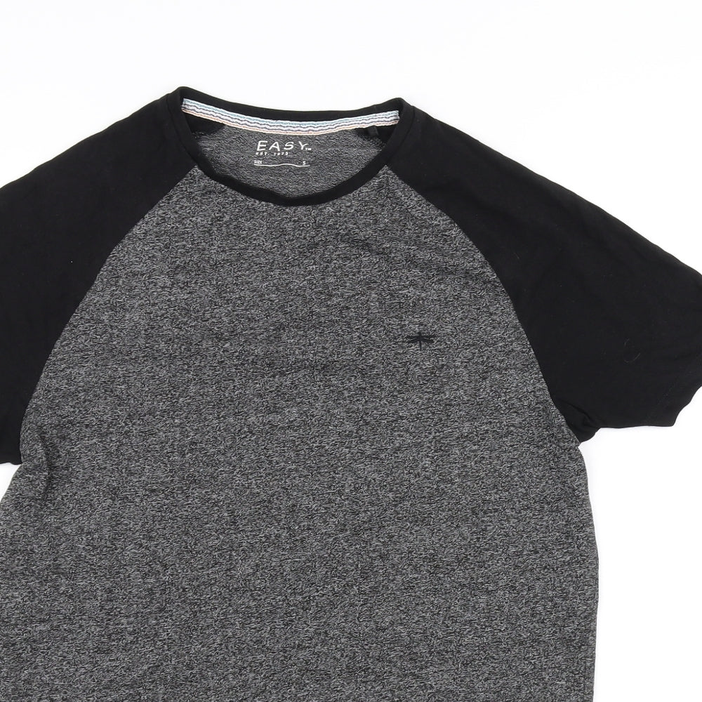 Easy Mens Grey    T-Shirt Size S
