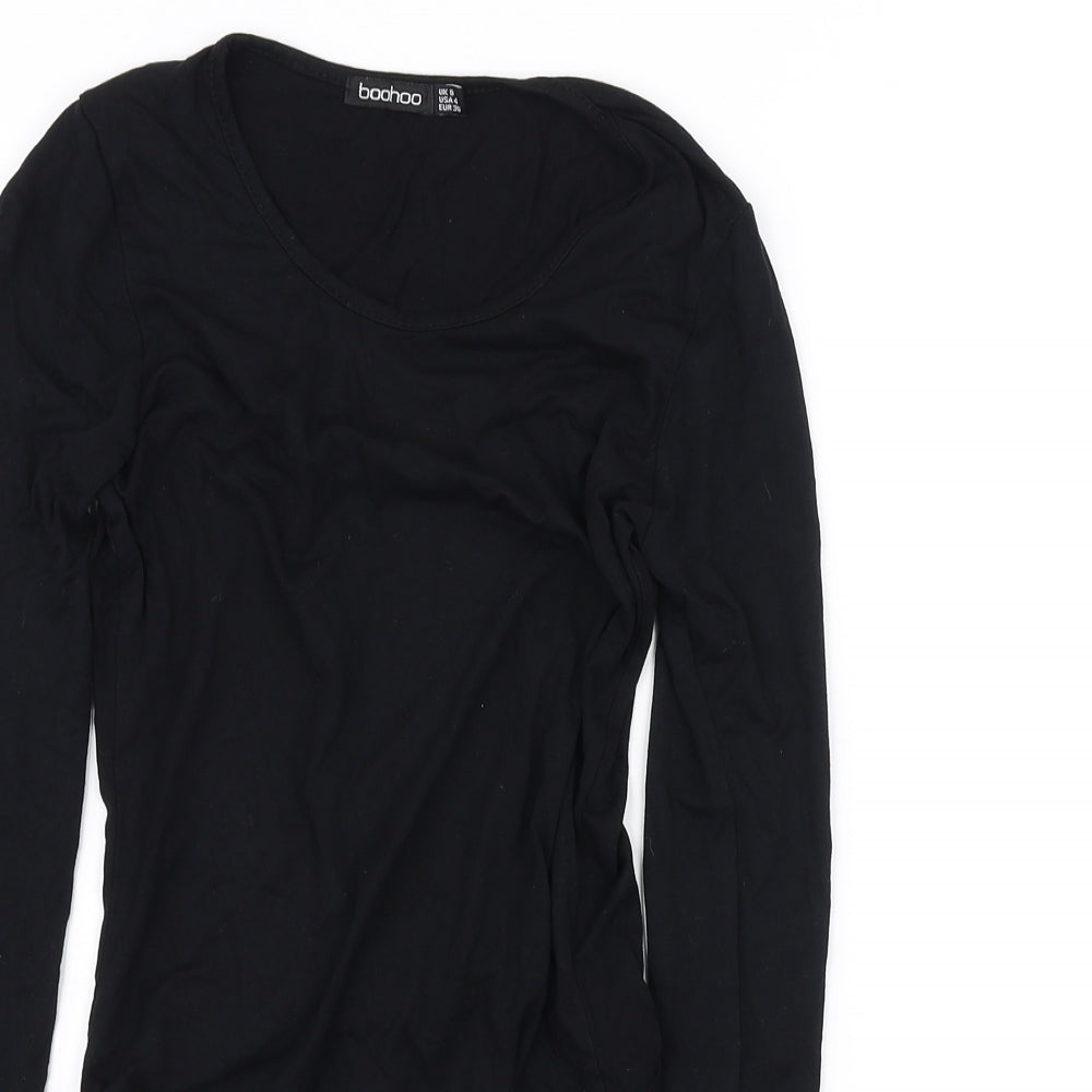 Boohoo Womens Black   Basic T-Shirt Size 8