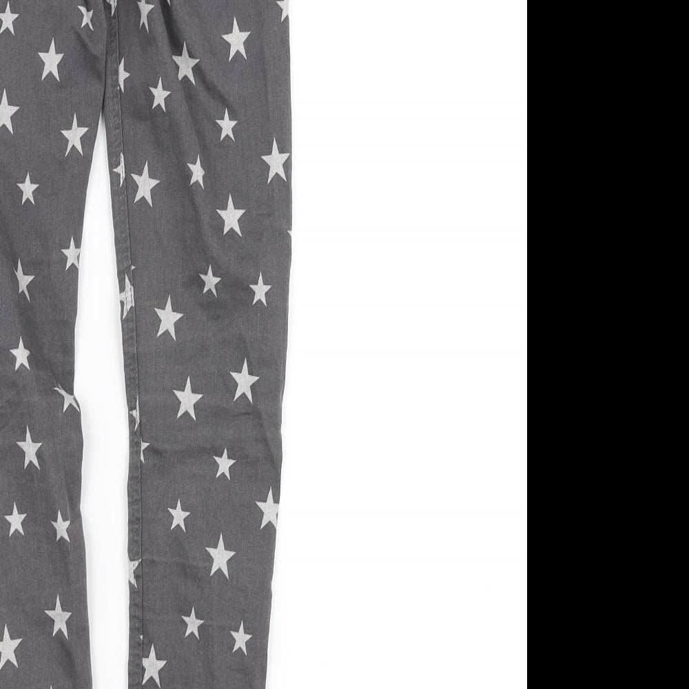 H&M Girls Grey   Skinny Jeans Size 9-10 Years