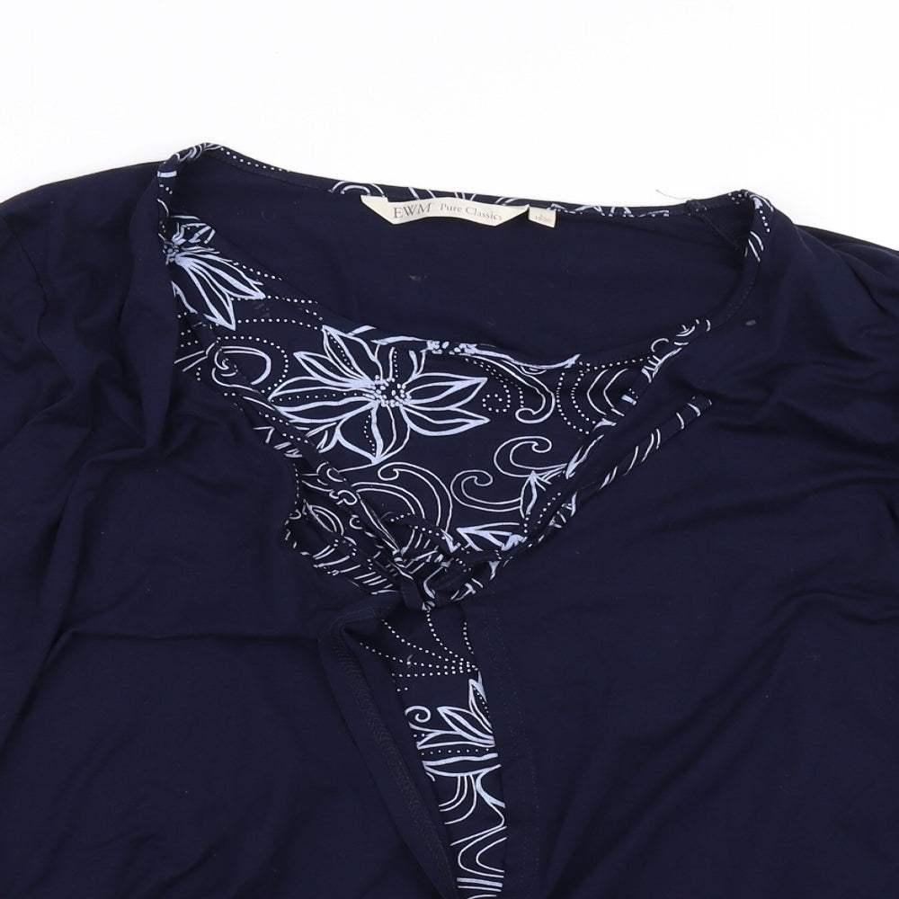 EWM Womens Blue   Basic T-Shirt Size 18